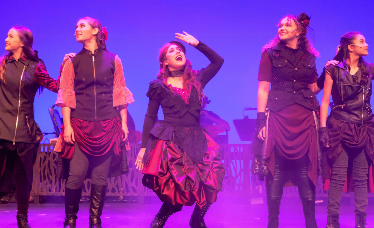 Katrina Van Tassel (Amy Hypnarowski) in The Legend of Sleepy Hollow, Oceanside Theater Company 2024