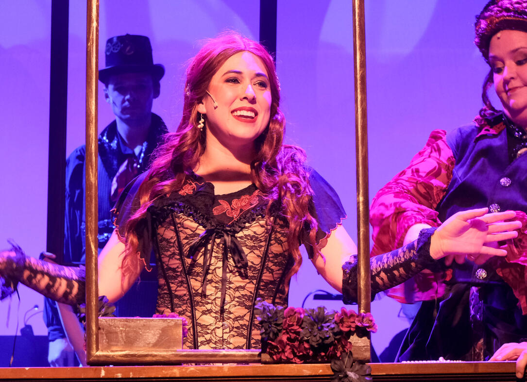 Katrina Van Tassel (Amy Hypnarowski) in The Legend of Sleepy Hollow, Oceanside Theater Company 2024